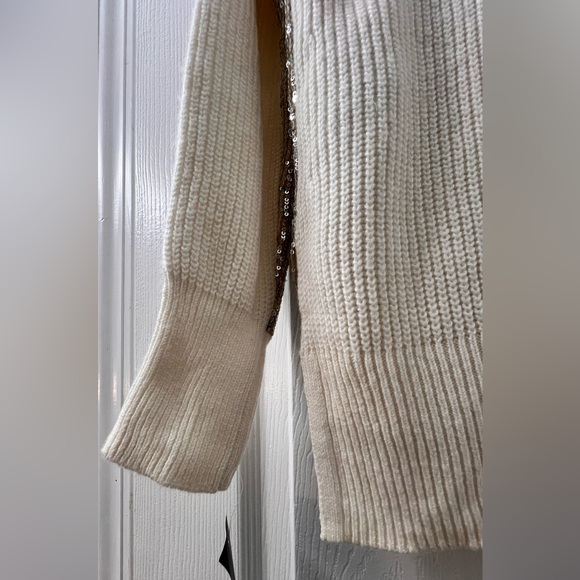 INC International Concepts Gold Sequin Sweatshirt NWT Size Small - Picture 6 of 11